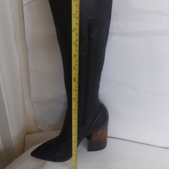 Eugenia Kim 'Jess' Embroidered Pointy Toe Bootie tall boots sz 38 Rare sold out - Picture 4 of 16